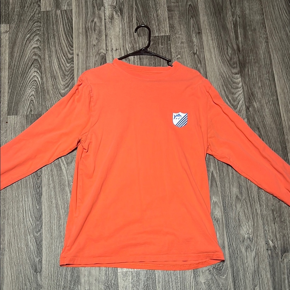 Southern Tide Orange Long Sleeve Shirt